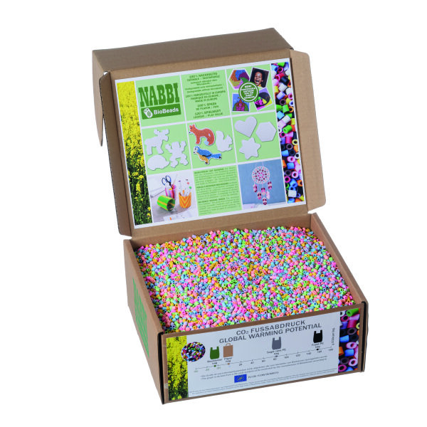 NABBI® BioBeads, Schulset biologisch abbaubar, Pastell Mix, ca.55.000 Stk.