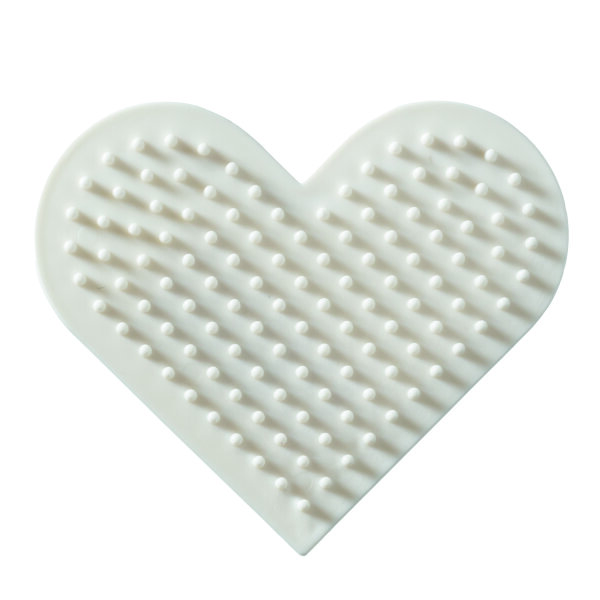 NABBI® BioBeads Legeplatte, Herz, weiß   8 cm