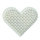 NABBI® BioBeads Legeplatte, Herz, weiß   8 cm