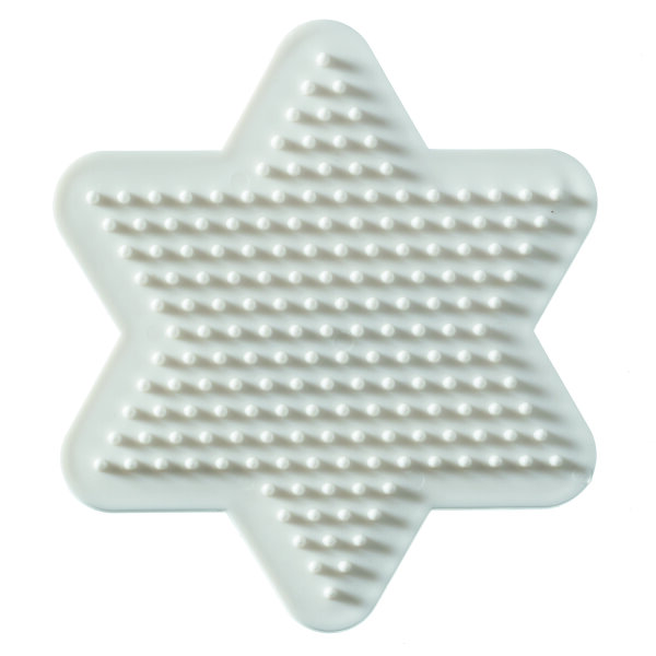 NABBI® BioBeads Legeplatte, Stern, weiß  9 cm