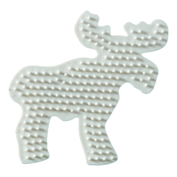 NABBI® BioBeads Legeplatte, Elch, weiß 11 x 11 cm