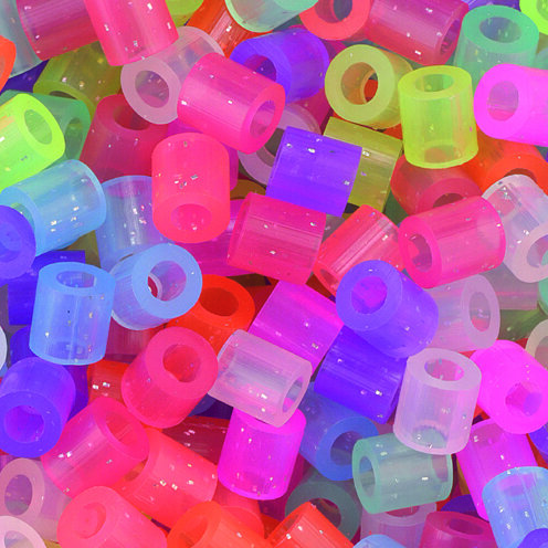 NABBI® Bügelperlen, im Henkeleimer, Glitter Mix, 5.000 Stk.