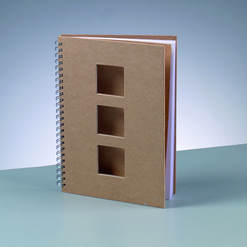 Notizbuch, Quadrate, braun, 60 Blatt/70 g/m²