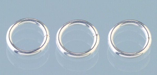 Ösen, rund, versilbert, 10 Stk.