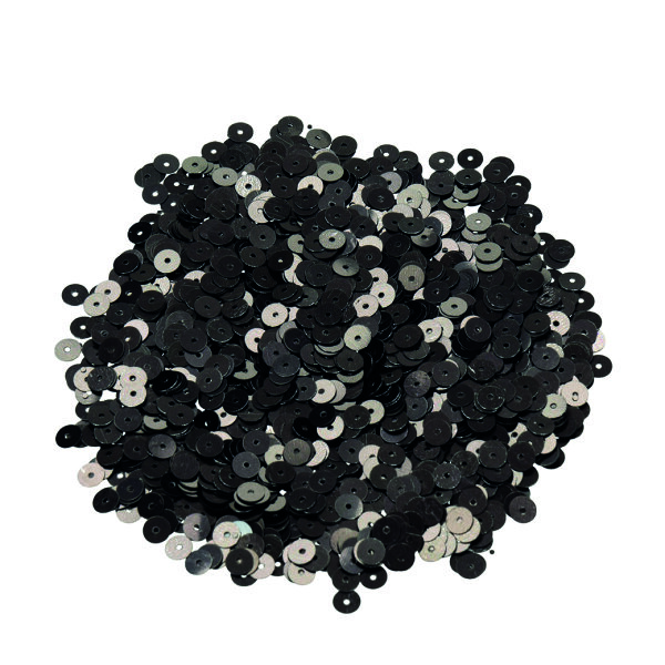Pailletten, rund, flach  dunkelbraun, 40 g ø 6 mm