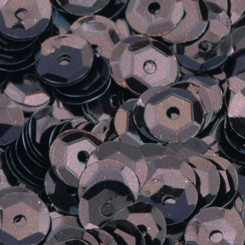 Pailletten, rund, gewölbt  dunkelbraun, 40 g ø 6 mm