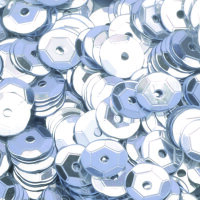 Pailletten, rund, gewölbt  silber, 40 g ø 6 mm