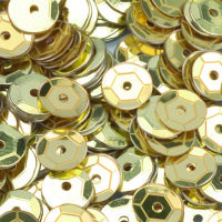 Pailletten rund gewölbt  gold 40 g / ~ 4.000 Stk.