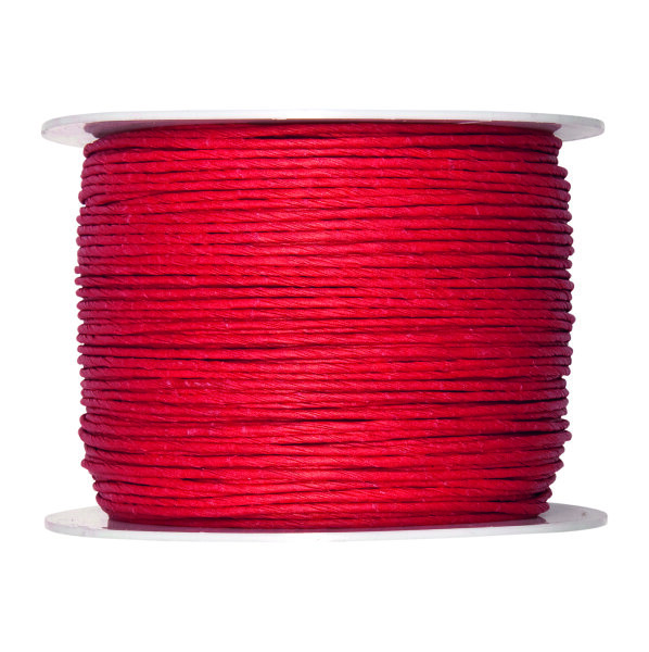 Papierkordel mit Draht  rot 100 m