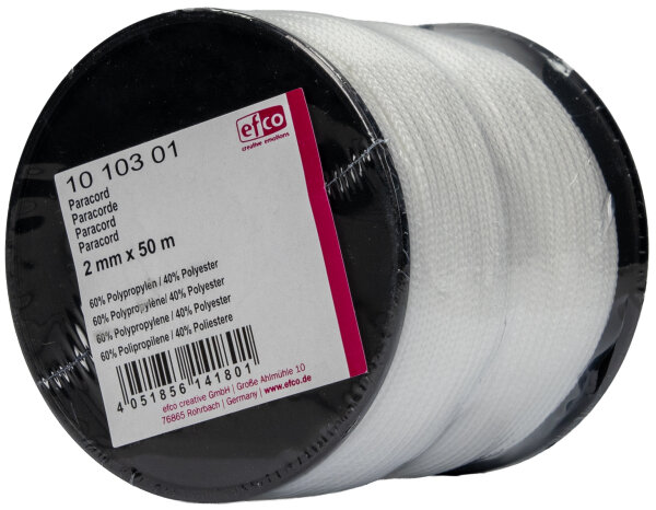 Paracord  weiß 2 mm x 50 m