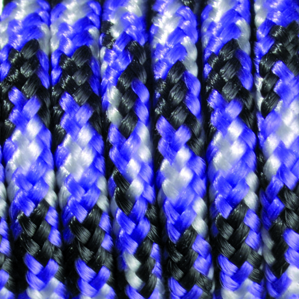 Paracord, Farbmix, schwarz lila weiß 2 mm x 50 m
