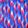 Paracord, Farbmix, rot blau weiß 4 mm x 50 m
