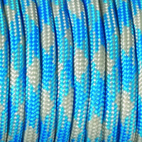 Paracord, Farbmix, azurblau hellgrau, 1 Stk.