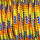 Paracord, Farbmix, orange blau hellgrün, 1 Stk.
