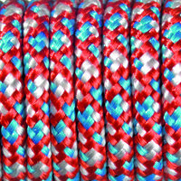 Paracord, Farbmix, rot türkis weiß, 1 Stk.