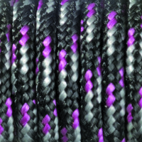 Paracord, Farbmix, schwarz weiß pink 2 mm x 50 m