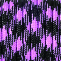Paracord, Farbmix, rosa pink schwarz 4 mm x 50 m