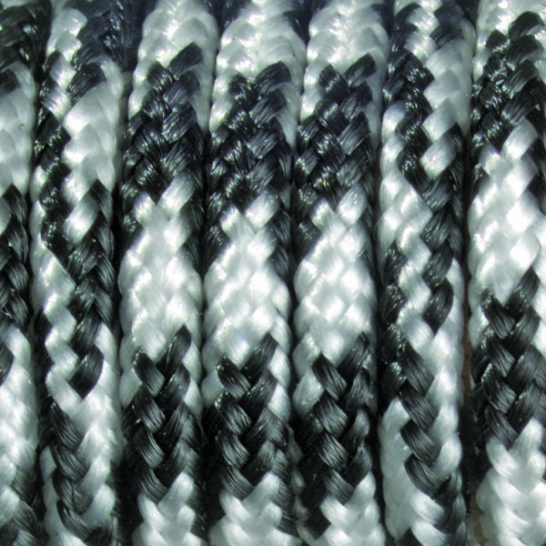 Paracord, Farbmix, schwarz weiß 2 mm x 50 m