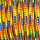 Paracord, Farbmix, orange blau hellgrün 2 mm x 50 m