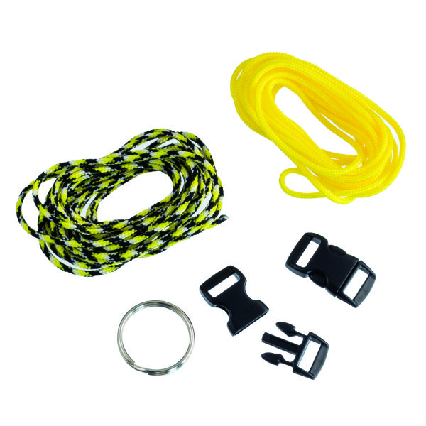 Paracord Starter Set, sortiert, gelb schwarz weiß, 5 - teilig