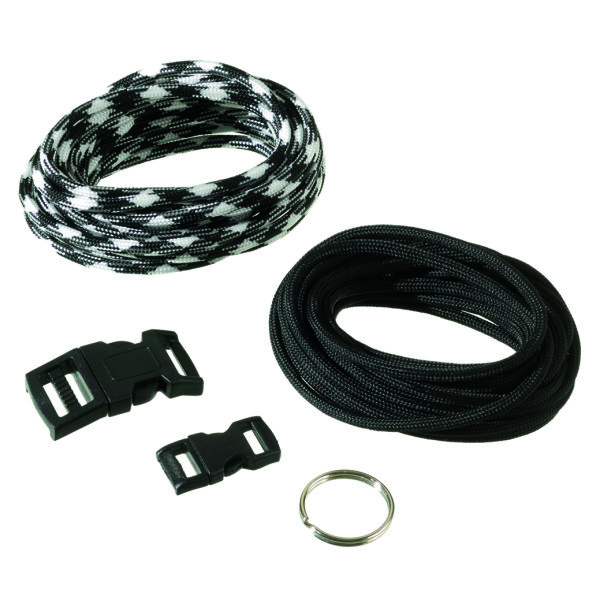 Paracord Starter Set, sortiert, schwarz weiß, 5 - teilig