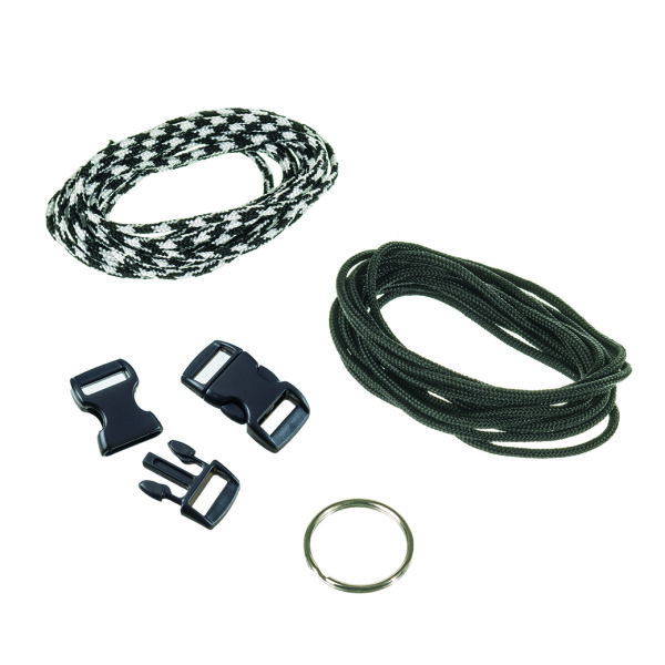 Paracord Starter Set, sortiert, schwarz weiß, 5 - teilig