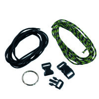 Paracord Starter Set, sortiert, schwarz weiß hellgrün, 5 - teilig