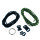 Paracord Starter Set, sortiert, schwarz weiß hellgrün, 5 - teilig