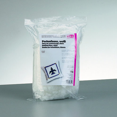 Perlenfaser, zum Befüllen und Dekorieren, weiß, 50 g
