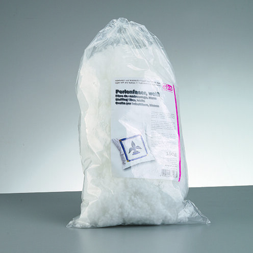 Perlenfaser, zum Befüllen und Dekorieren, weiß, 150 g