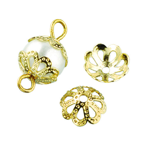 Perlkappen  goldfarbig, 30 Stk.