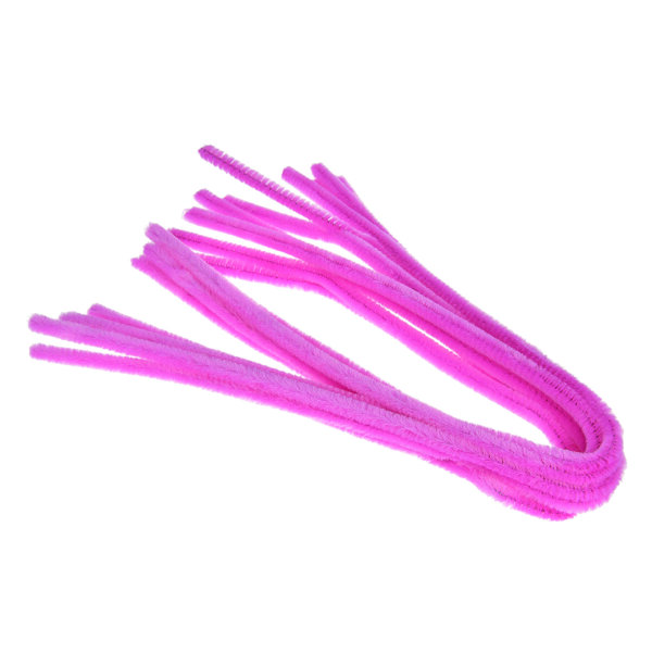 Pfeifenputzer  rosa, 10 Stk. ø 8 mm / 50 cm