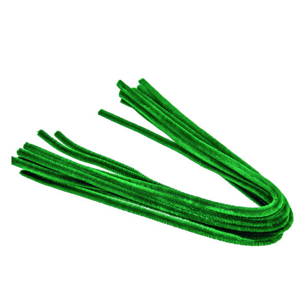 Pfeifenputzer  grün, 10 Stk. ø 8 mm / 50 cm