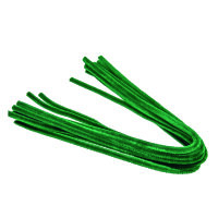 Pfeifenputzer  grün, 10 Stk. ø 8 mm / 50 cm
