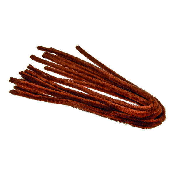 Pfeifenputzer  mittelbraun, 10 Stk. ø 8 mm / 50 cm