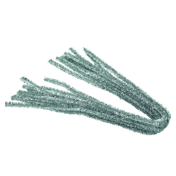 Pfeifenputzer  silber, 10 Stk. ø 8 mm / 50 cm