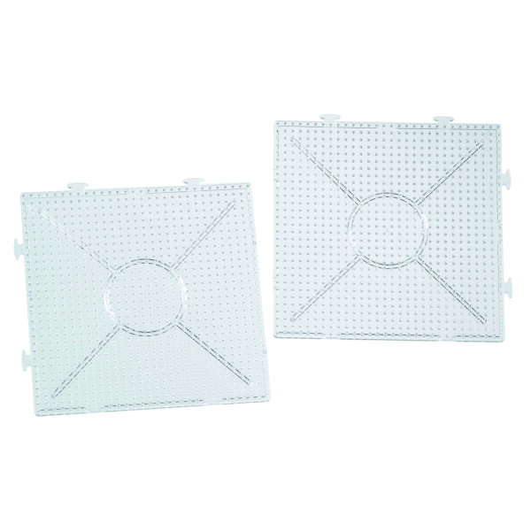 PhotoPearls® Legeplatten, Ansetzplatten für 900 Perlen, transparent, 2 Stk. 15 x 15 cm