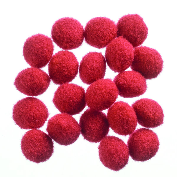 Pompons  rot, 100 Stk. 10 mm