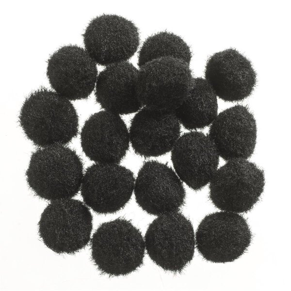 Pompons  schwarz, 100 Stk. 10 mm