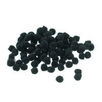 Pompons  schwarz, 100 Stk. 7 mm