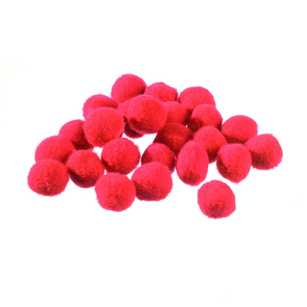 Pompons  rot, 25 Stk. 20 mm