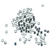 Quetschperle - Metallschmelz  silberfarbig, 100 Stk. 2 mm