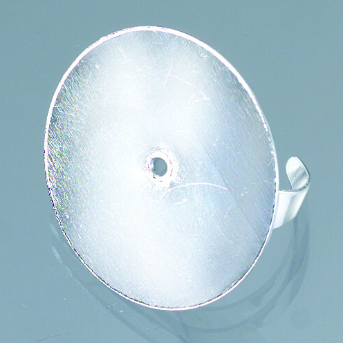 Ringschiene mit Platine  silberfarbig, 1 Stk.