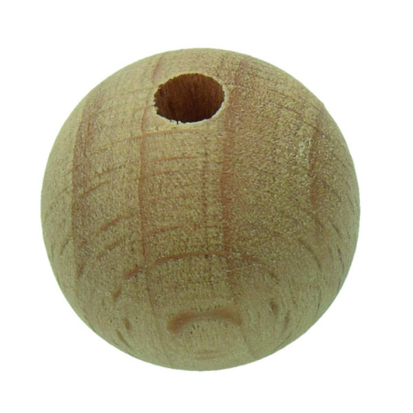 Rohholzkugeln, gebohrt, roh,18 mm ø 4 mm, 16 Stk.