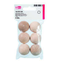 Rohholzkugeln, ungebohrt, ø 30 mm, 6 Stk.