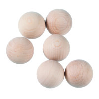 Rohholzkugeln, ungebohrt, ø 30 mm, 6 Stk.