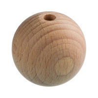 Rohholzkugeln, gebohrt, roh, 45 mm ø 8 mm, 25 St.