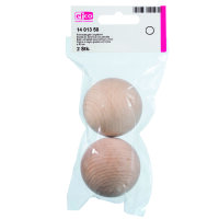 Rohholzkugeln, ungebohrt, ø 50 mm, 2 Stk.