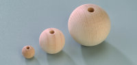 Rohholzkugeln, gebohrt, roh, 8 mm ø 2,3 mm, 100 Stk.