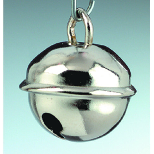 Rollenglöckchen  vernickelt, 19 mm 6 Stk.